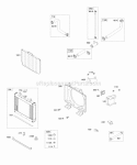 Radiator Hoses Shrouds Fuel Pump Diagram and Parts List for 473177-0100-E1  Briggs and Stratton Engine